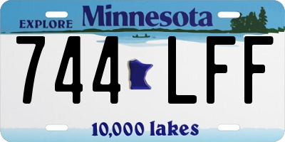 MN license plate 744LFF