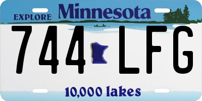 MN license plate 744LFG