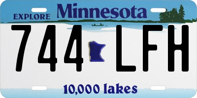 MN license plate 744LFH