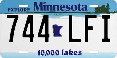 MN license plate 744LFI