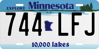 MN license plate 744LFJ
