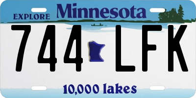 MN license plate 744LFK