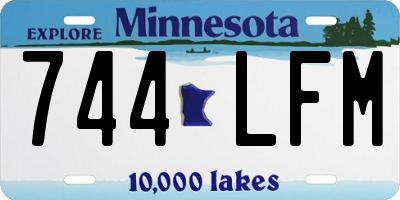 MN license plate 744LFM