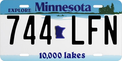 MN license plate 744LFN