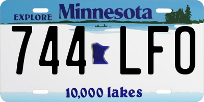 MN license plate 744LFO