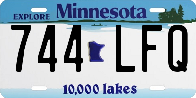 MN license plate 744LFQ