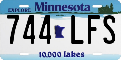 MN license plate 744LFS