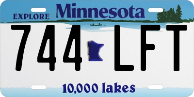 MN license plate 744LFT