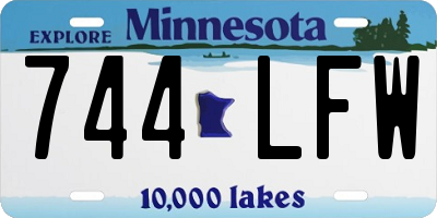 MN license plate 744LFW