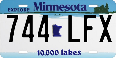 MN license plate 744LFX