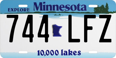 MN license plate 744LFZ