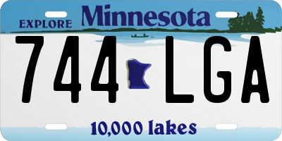 MN license plate 744LGA