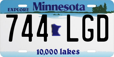 MN license plate 744LGD