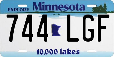 MN license plate 744LGF
