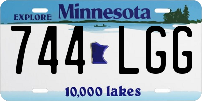 MN license plate 744LGG