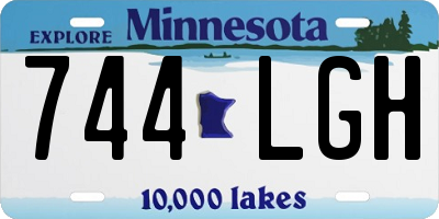 MN license plate 744LGH
