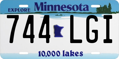 MN license plate 744LGI