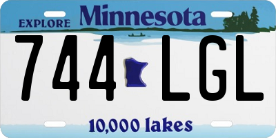 MN license plate 744LGL