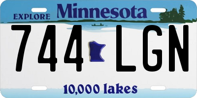 MN license plate 744LGN