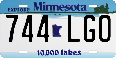 MN license plate 744LGO