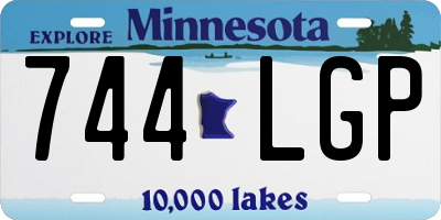 MN license plate 744LGP