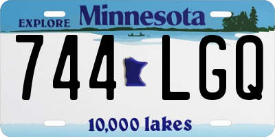MN license plate 744LGQ