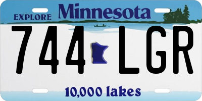MN license plate 744LGR