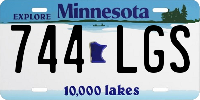 MN license plate 744LGS