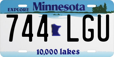 MN license plate 744LGU