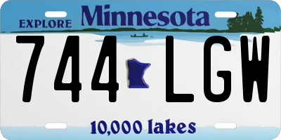 MN license plate 744LGW
