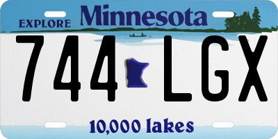 MN license plate 744LGX