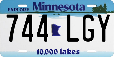 MN license plate 744LGY