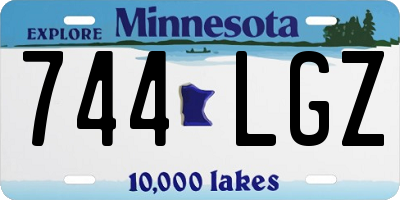MN license plate 744LGZ