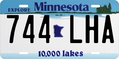 MN license plate 744LHA