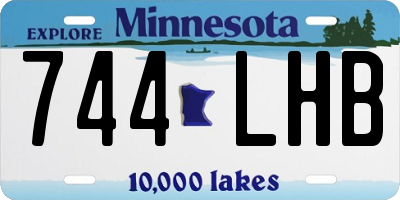 MN license plate 744LHB