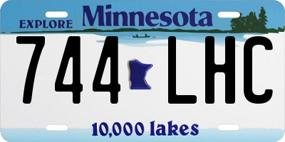 MN license plate 744LHC