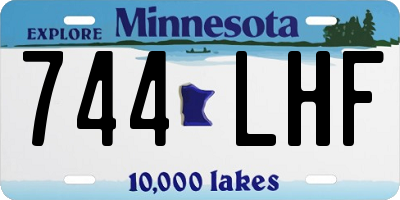 MN license plate 744LHF