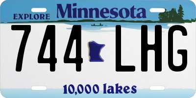 MN license plate 744LHG