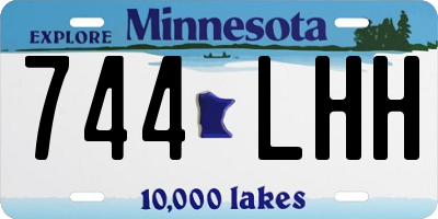 MN license plate 744LHH