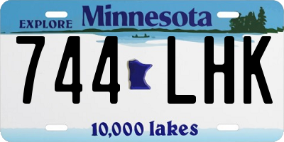 MN license plate 744LHK