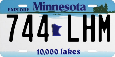 MN license plate 744LHM