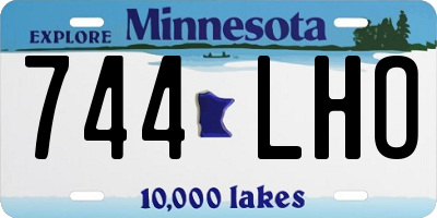 MN license plate 744LHO