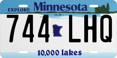 MN license plate 744LHQ
