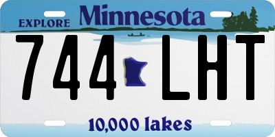 MN license plate 744LHT
