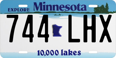 MN license plate 744LHX