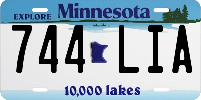 MN license plate 744LIA