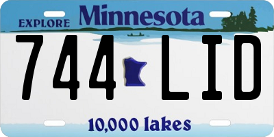 MN license plate 744LID