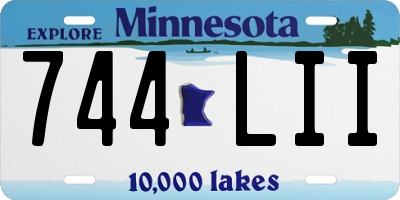 MN license plate 744LII