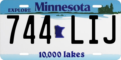 MN license plate 744LIJ