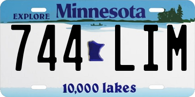 MN license plate 744LIM